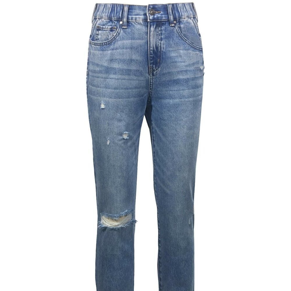JR102 Rewash Juniors' Real Curve Ripped Mom Jeans - Size 0 / 24 x 26